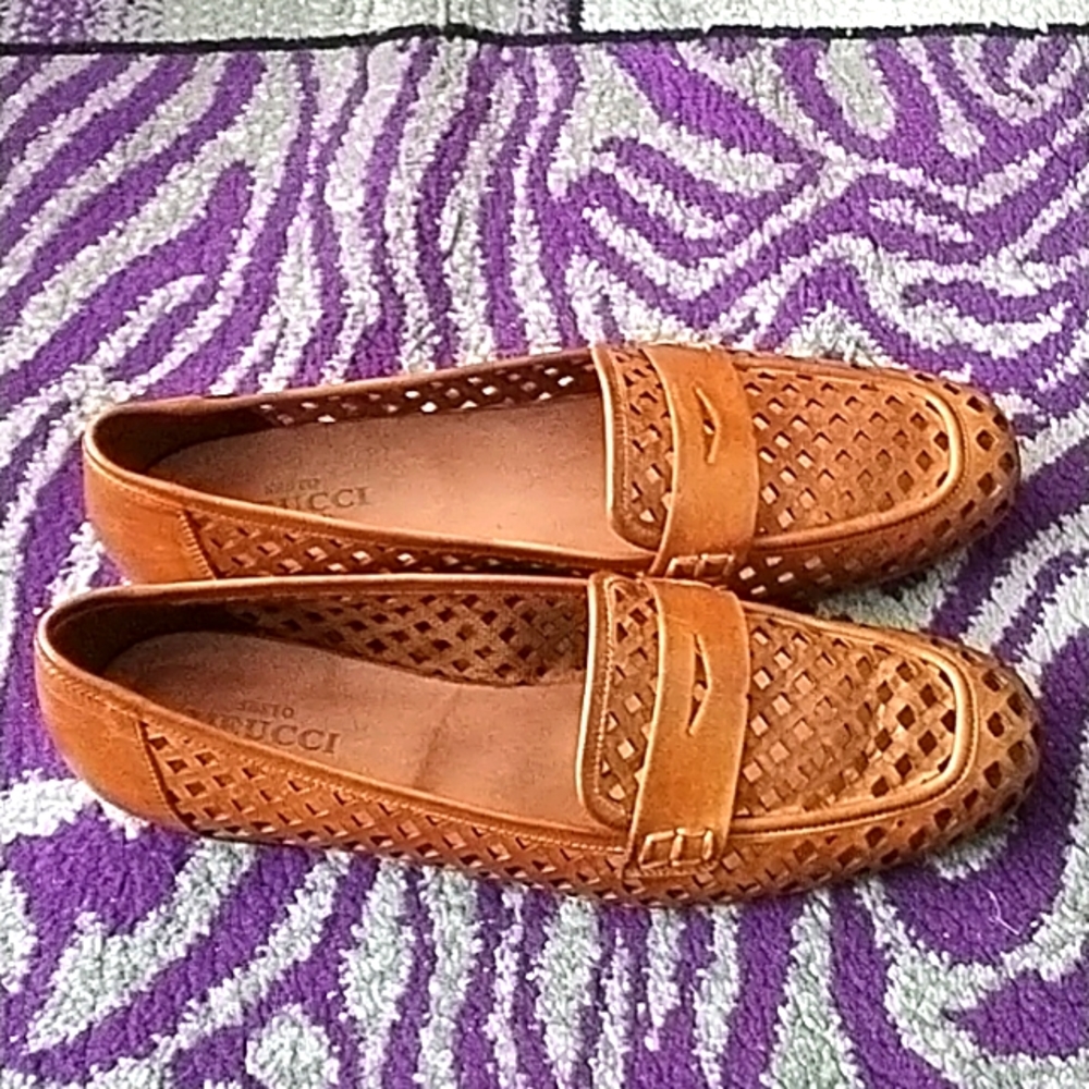 Sesto Meucci Mens Brown Italian Leather Loafers